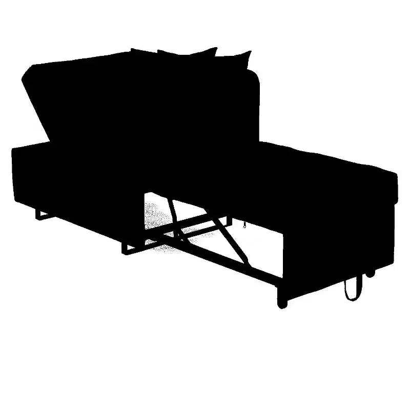 Fauteuil de lit de repos 3-en-1 Erommy, canapé-lit escamotable avec dossier réglable sur 5 positions et tissu en faux lin