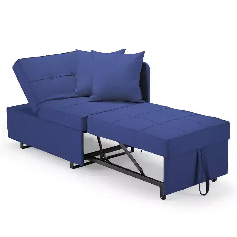 Fauteuil de lit de repos 3-en-1 Erommy, canapé-lit escamotable avec dossier réglable sur 5 positions et tissu en faux lin