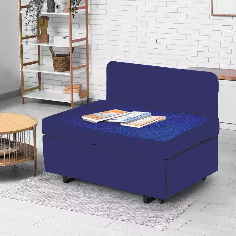 Fauteuil de lit de repos 3-en-1 Erommy, canapé-lit escamotable avec dossier réglable sur 5 positions et tissu en faux lin