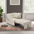 Fauteuil de lit de repos 3-en-1 Erommy, canapé-lit escamotable avec dossier réglable sur 5 positions et tissu en faux lin