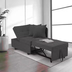 Fauteuil de lit de repos 3-en-1 Erommy, canapé-lit escamotable avec dossier réglable sur 5 positions et tissu en faux lin