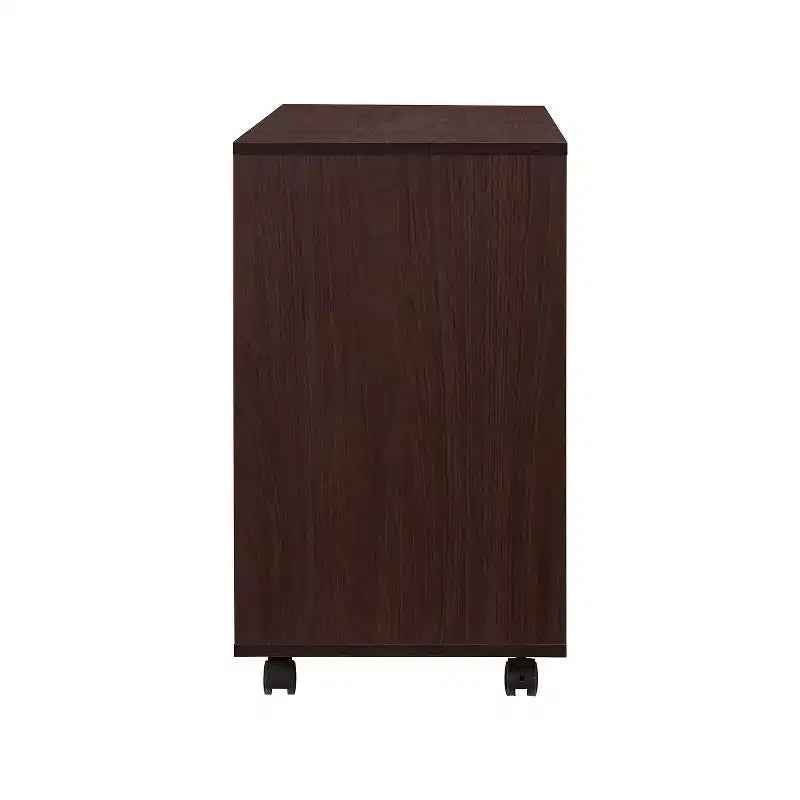 Meuble de classement AndMakers à 3 tiroirs de 99 cm de large pour bureau à domicile, classeur latéral mobile, support d'imprimante avec étagères de rangement ouvertes