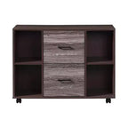 Meuble de classement AndMakers à 3 tiroirs de 99 cm de large pour bureau à domicile, classeur latéral mobile, support d'imprimante avec étagères de rangement ouvertes