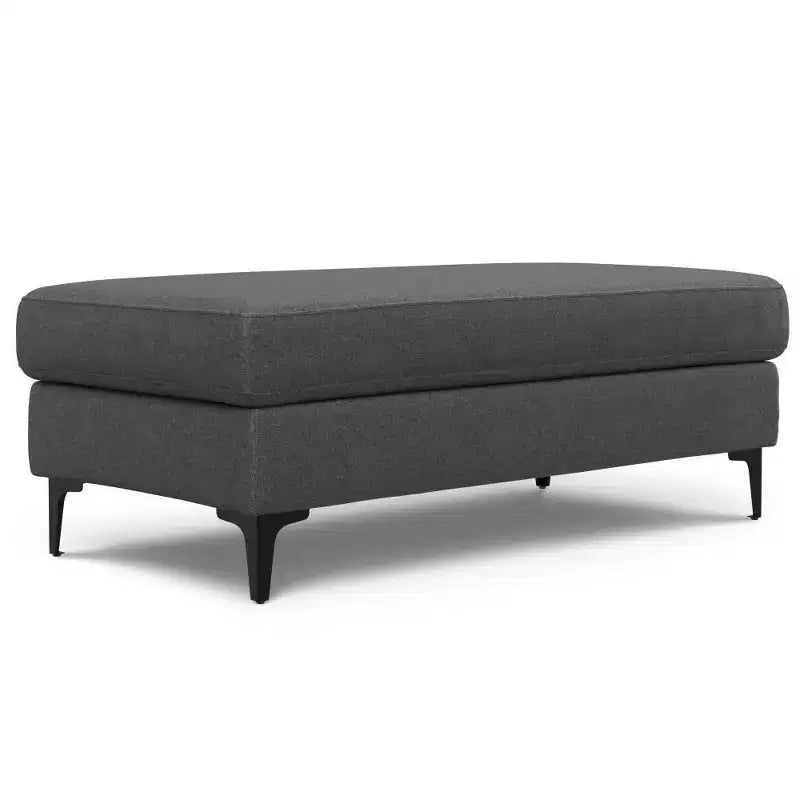 Banc ottoman rectangulaire WyndenHall Lana de style Mid-Century