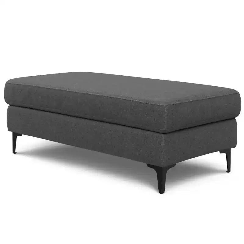 Banc ottoman rectangulaire WyndenHall Lana de style Mid-Century