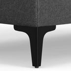 Banc ottoman rectangulaire WyndenHall Lana de style Mid-Century