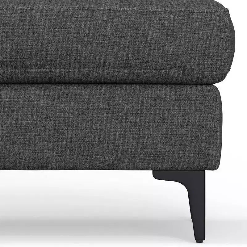 Banc ottoman rectangulaire WyndenHall Lana de style Mid-Century