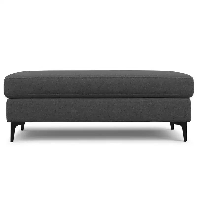 Banc ottoman rectangulaire WyndenHall Lana de style Mid-Century