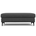 Banc ottoman rectangulaire WyndenHall Lana de style Mid-Century