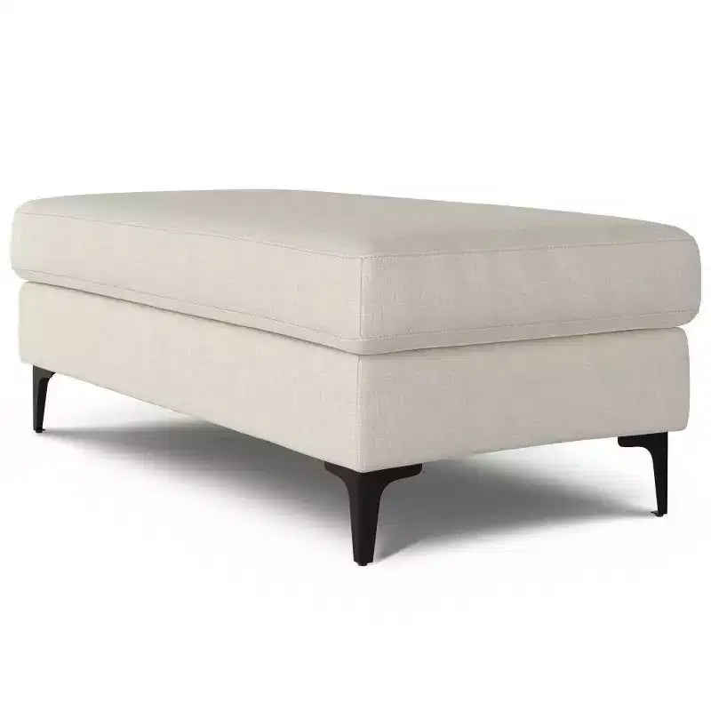 Banc ottoman rectangulaire WyndenHall Lana de style Mid-Century