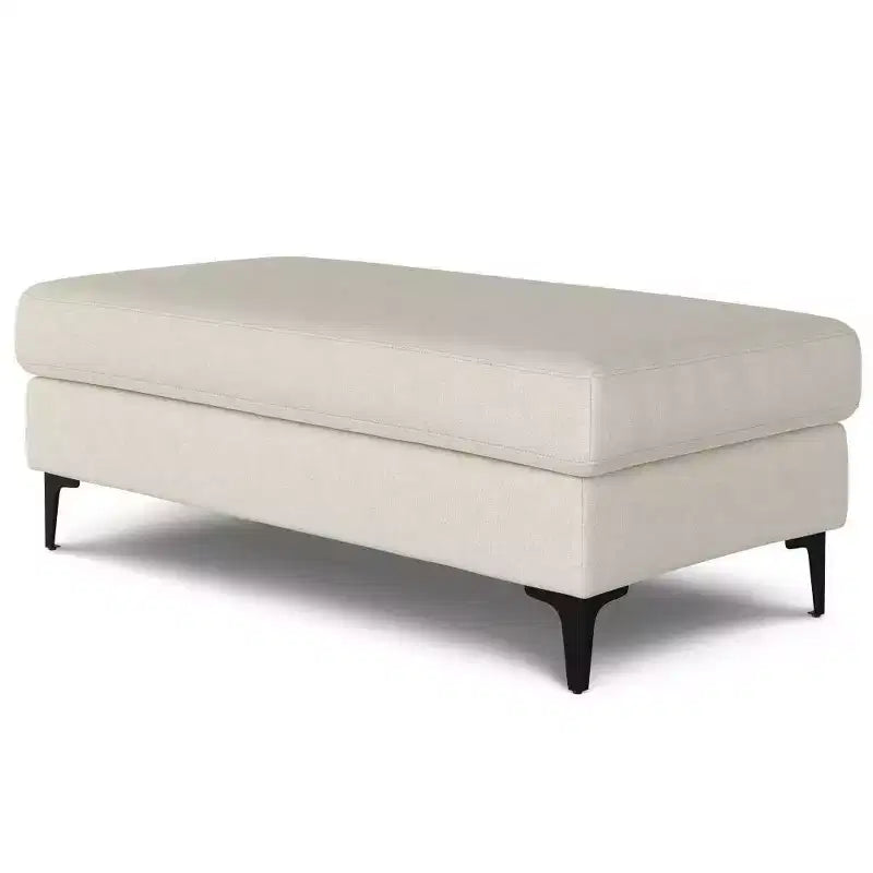 Banc ottoman rectangulaire WyndenHall Lana de style Mid-Century