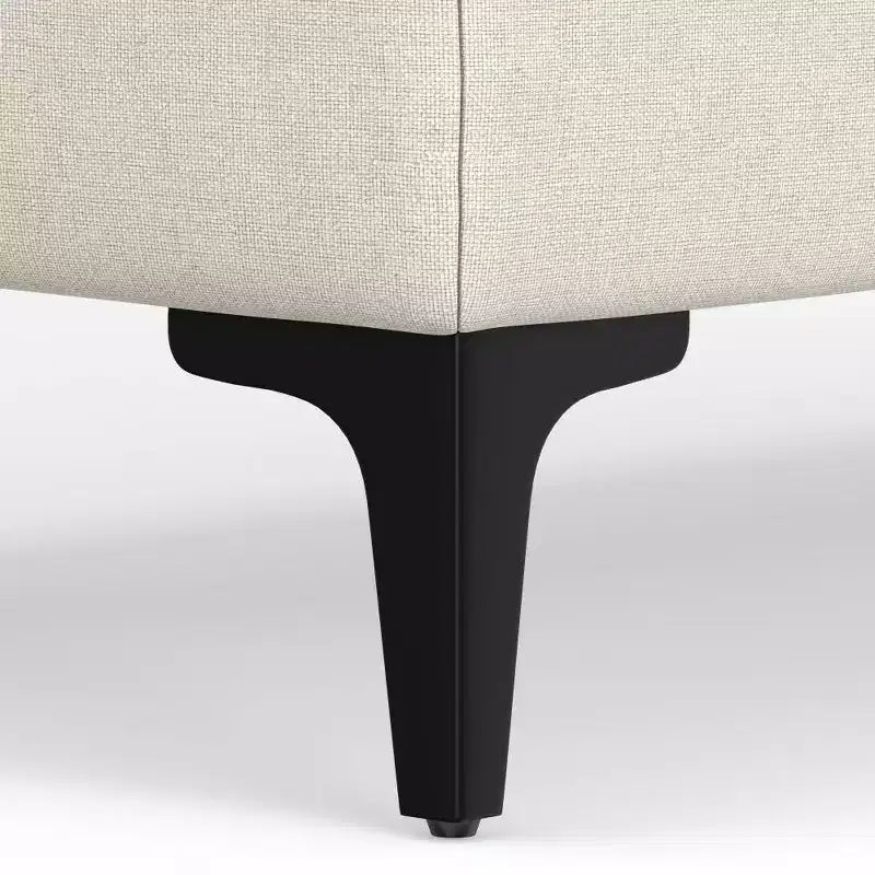 Banc ottoman rectangulaire WyndenHall Lana de style Mid-Century