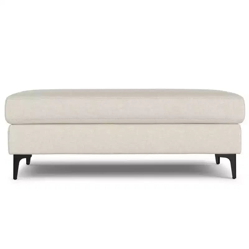 Banc ottoman rectangulaire WyndenHall Lana de style Mid-Century