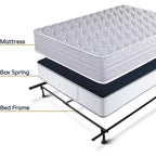 Sommier tapissier réglable Nestl avec pieds de support centraux, cadre de lit plateforme métallique robuste
