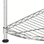 Étagère d'angle Damaris à 4 niveaux - Chrome - Safavieh