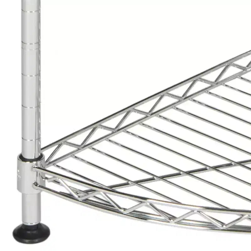 Étagère d'angle Damaris à 4 niveaux - Chrome - Safavieh