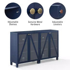 Crosley 60 Cassai Buffet multimédia 2 pièces : Portes vitrées, étagères réglables, gestion des câbles