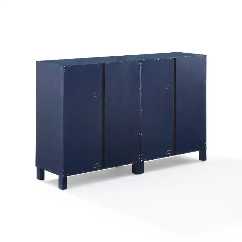 Crosley 60 Cassai Buffet multimédia 2 pièces : Portes vitrées, étagères réglables, gestion des câbles