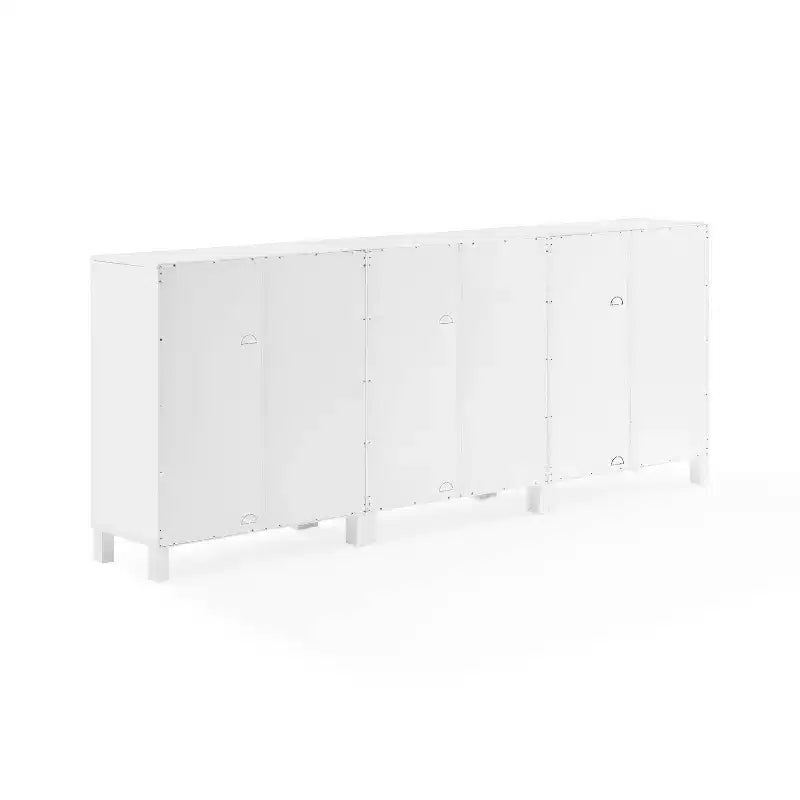 Crosley Cassai Ensemble de 3 armoires de rangement de 228,6 cm, style ferme moderne, étagères réglables