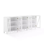 Crosley Cassai Ensemble de 3 armoires de rangement de 228,6 cm, style ferme moderne, étagères réglables