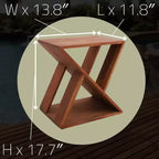 Tabouret à lattes en teck nordique - Marron