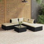 vidaXL Salon de jardin modulaire d'extérieur avec table en rotin synthétique