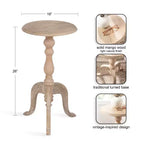 Table d'appoint en bois Tourneaux de Kate and Laurel