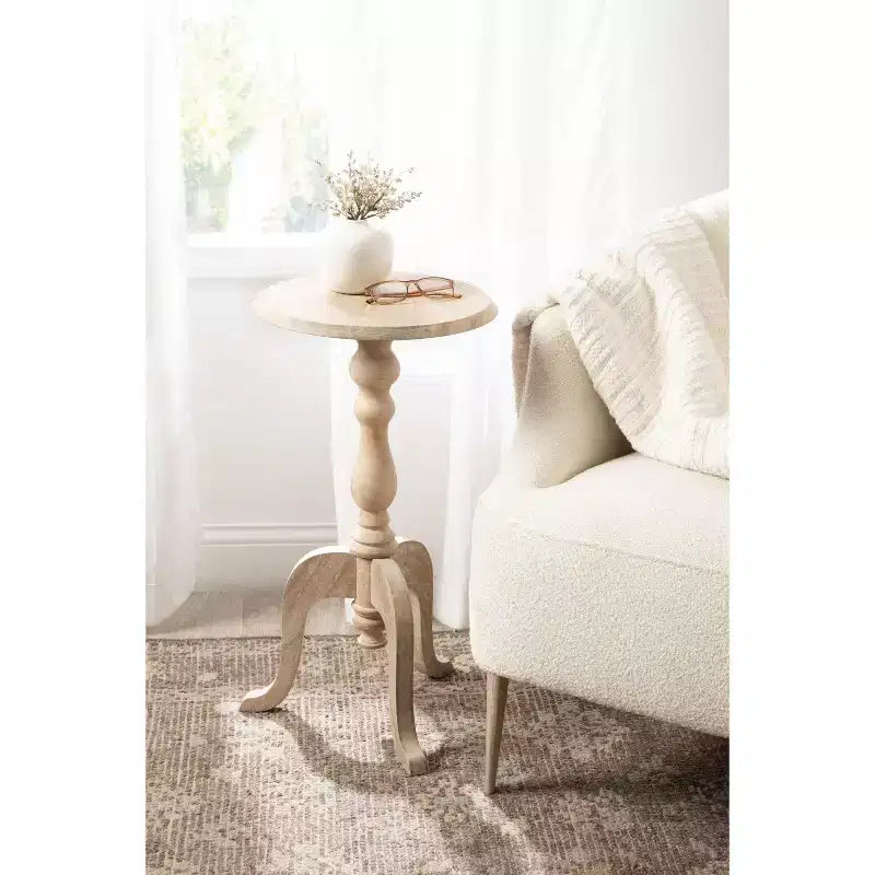 Table d'appoint en bois Tourneaux de Kate and Laurel