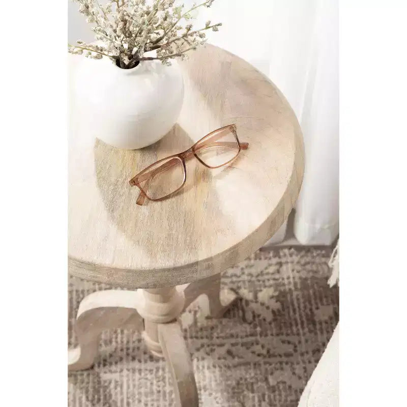 Table d'appoint en bois Tourneaux de Kate and Laurel