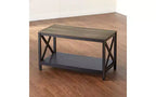 Table basse noire de la collection Lakeside bicolore pour salon style ferme