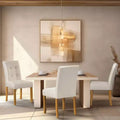 HomePop Set of 2 Tufted Back Dining Chairs Plywood Frame, Capacity