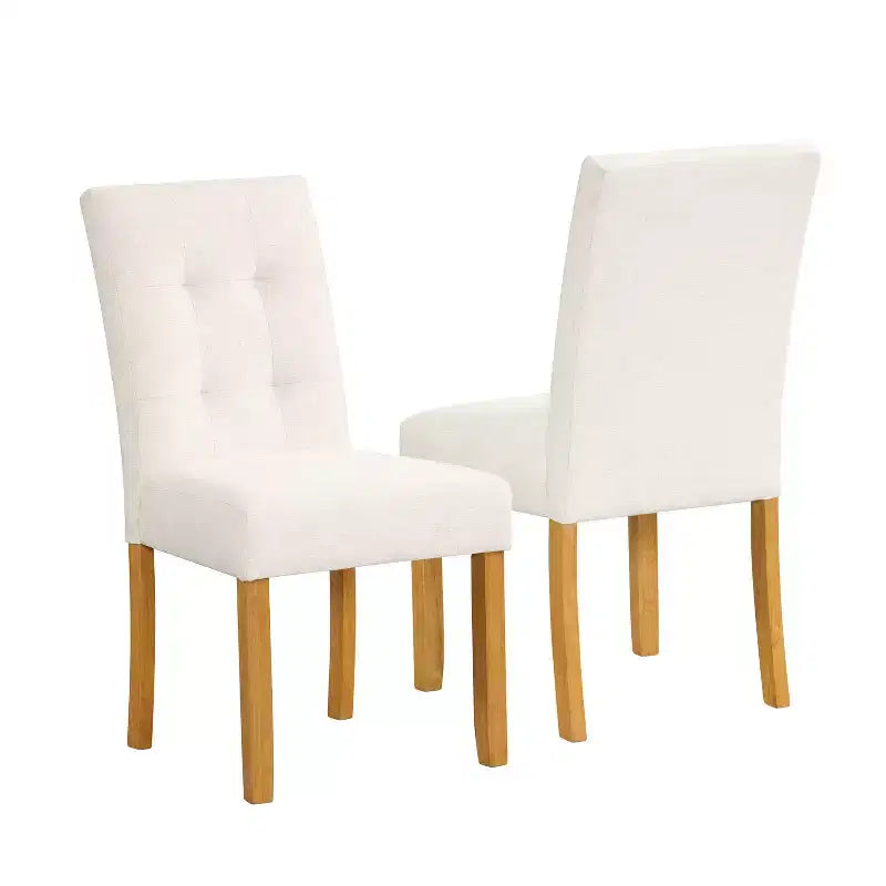 HomePop - Lot de 2 chaises de salle à manger, dossier capitonné, cadre en contreplaqué, capacité