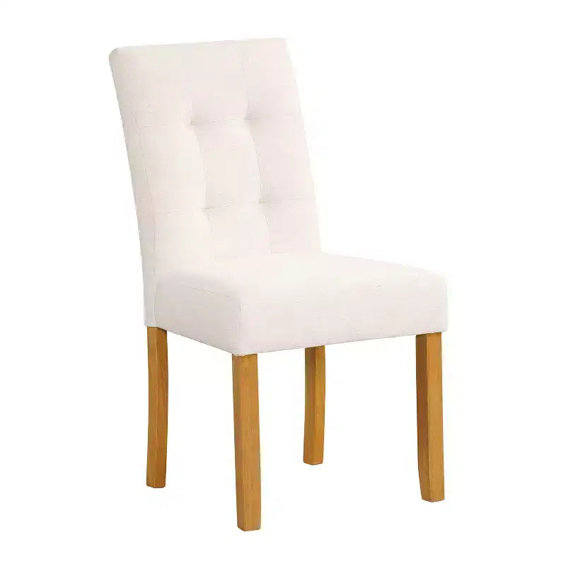 HomePop - Lot de 2 chaises de salle à manger, dossier capitonné, cadre en contreplaqué, capacité