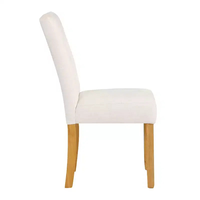 HomePop - Lot de 2 chaises de salle à manger, dossier capitonné, cadre en contreplaqué, capacité