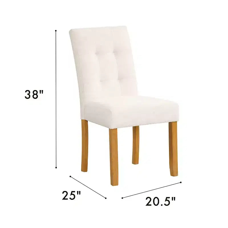 HomePop - Lot de 2 chaises de salle à manger, dossier capitonné, cadre en contreplaqué, capacité