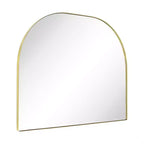TEHOME Grand miroir de salle de bain mural à cadre métallique arqué