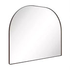TEHOME Grand miroir de salle de bain mural à cadre métallique arqué