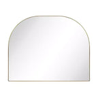 TEHOME Grand miroir de salle de bain mural à cadre métallique arqué