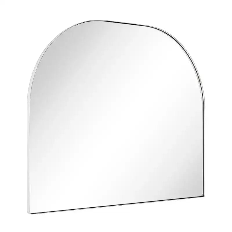 TEHOME Grand miroir de salle de bain mural à cadre métallique arqué