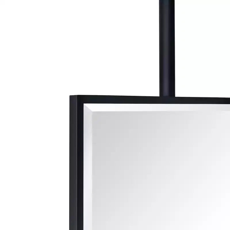Miroir de salle de bain rectangulaire mural TEHOME Seren 20 po L x 30 po H avec cadre en métal noir mat