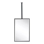 Miroir de salle de bain rectangulaire mural TEHOME Seren 20 po L x 30 po H avec cadre en métal noir mat