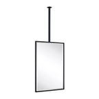 Miroir de salle de bain rectangulaire mural TEHOME Seren 20 po L x 30 po H avec cadre en métal noir mat