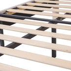 Cadre de lit en bois pour enfants en forme de nuage VECELO, lit plateforme rembourré avec tête de lit réglable, pas besoin de sommier tapissier