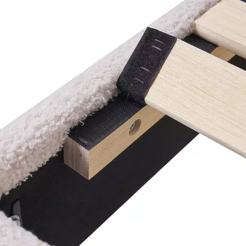 Cadre de lit en bois pour enfants en forme de nuage VECELO, lit plateforme rembourré avec tête de lit réglable, pas besoin de sommier tapissier
