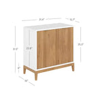 Nathan James Lot de 4 consoles Jasper en bois cannelé avec portes