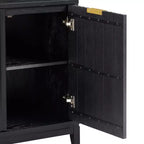 Nathan James Lot de 4 consoles Jasper en bois cannelé avec portes