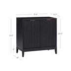 Nathan James Lot de 4 consoles Jasper en bois cannelé avec portes