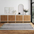 Nathan James Lot de 4 consoles Jasper en bois cannelé avec portes
