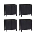 Nathan James Set of 4 Jasper Wood Fluted Console Table with Doors