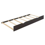 Lit plateforme queen en bois avec lit gigogne et 2 tiroirs, accents en rotin Bed 4S - ModernLuxe